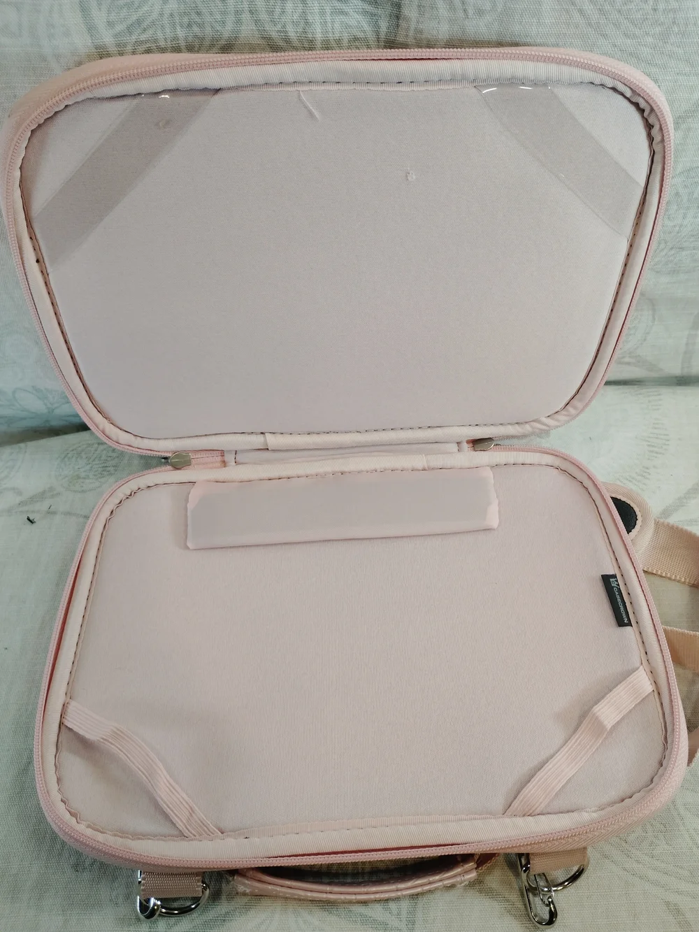 Casecrown Pink Croc Embossed Laptop/Crossbody Shoulder Bag